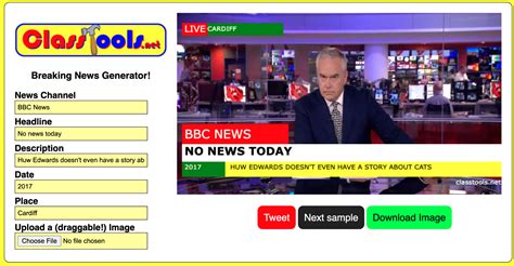 breaking news headlines generator.